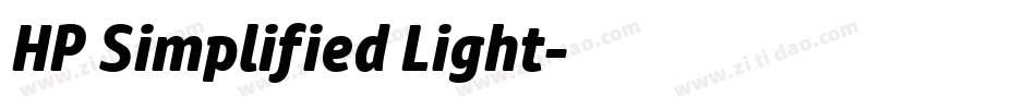 HP Simplified Light字体转换